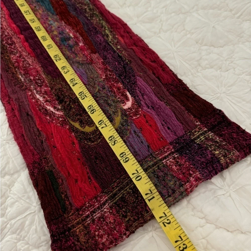 Silk & Viscose hand woven fabric from Nepal infinity scarf. Jewel tones